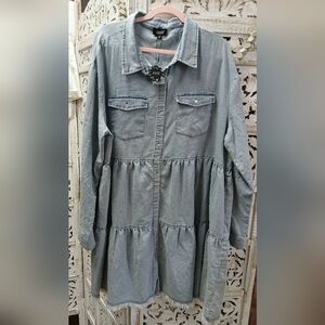ODDY Light Blue Denim Shirt (Dress)